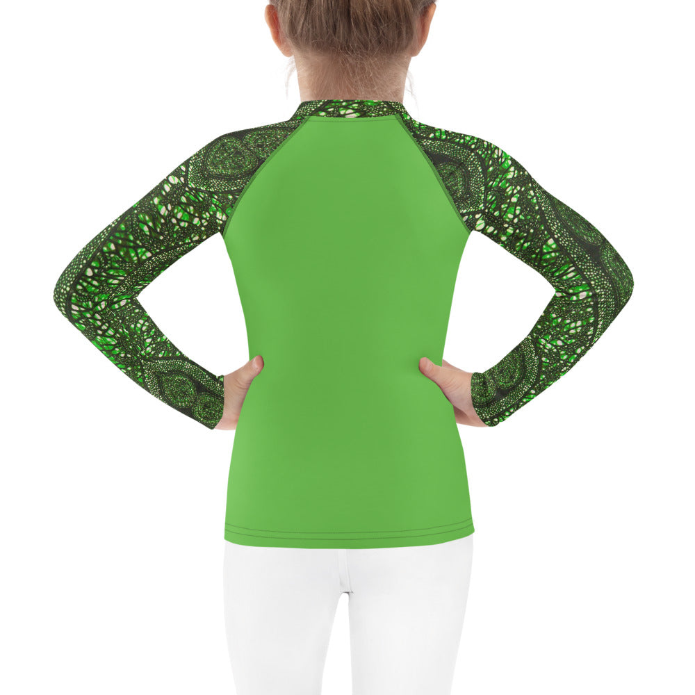 Green Peas Ankara Kids Rash Guard