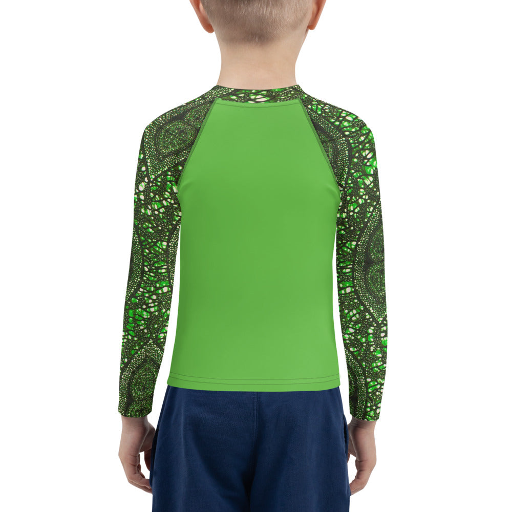 Green Peas Ankara Kids Rash Guard