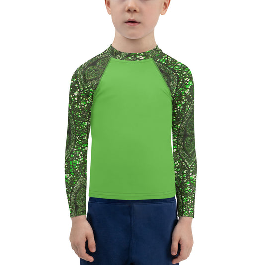 Green Peas Ankara Kids Rash Guard