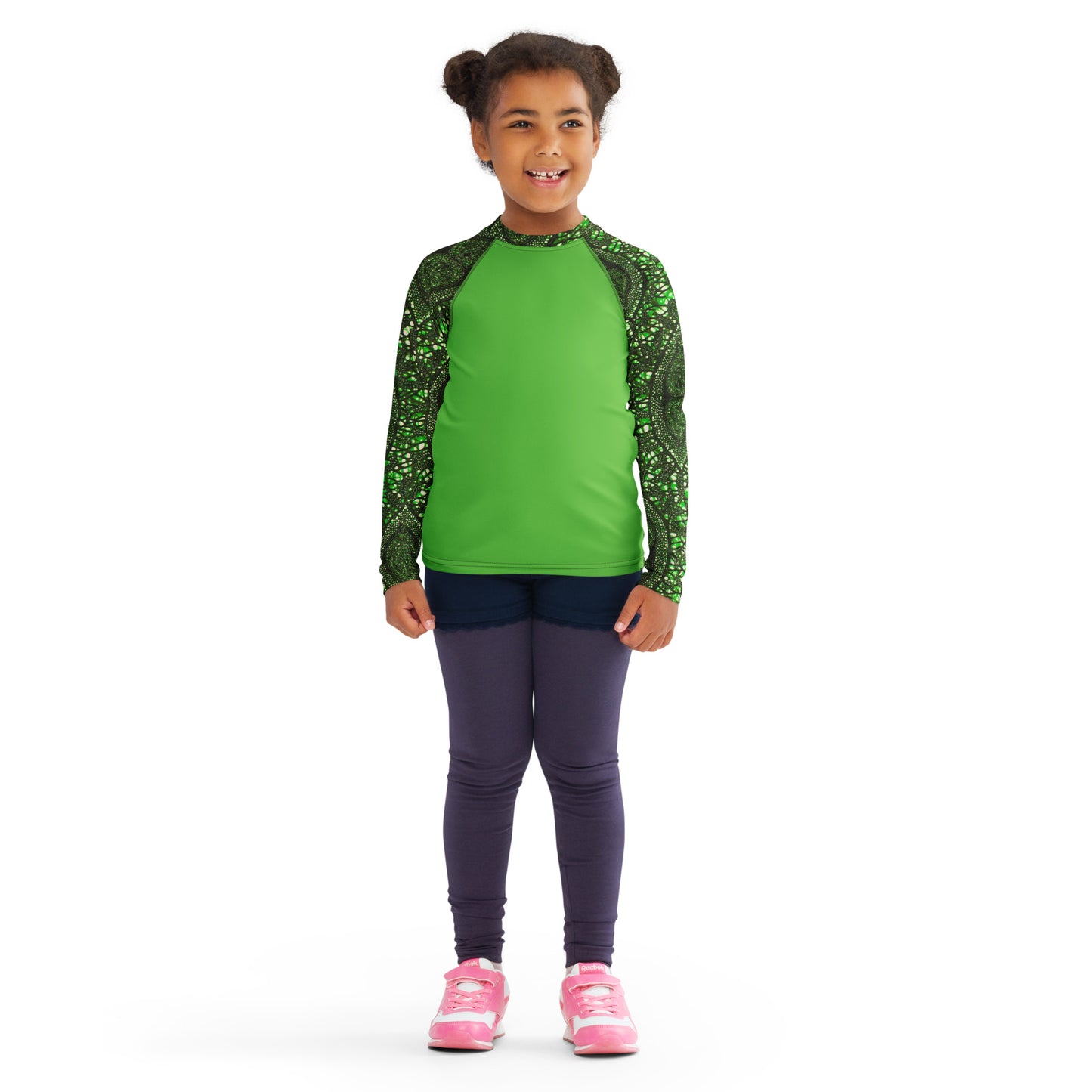 Green Peas Ankara Kids Rash Guard