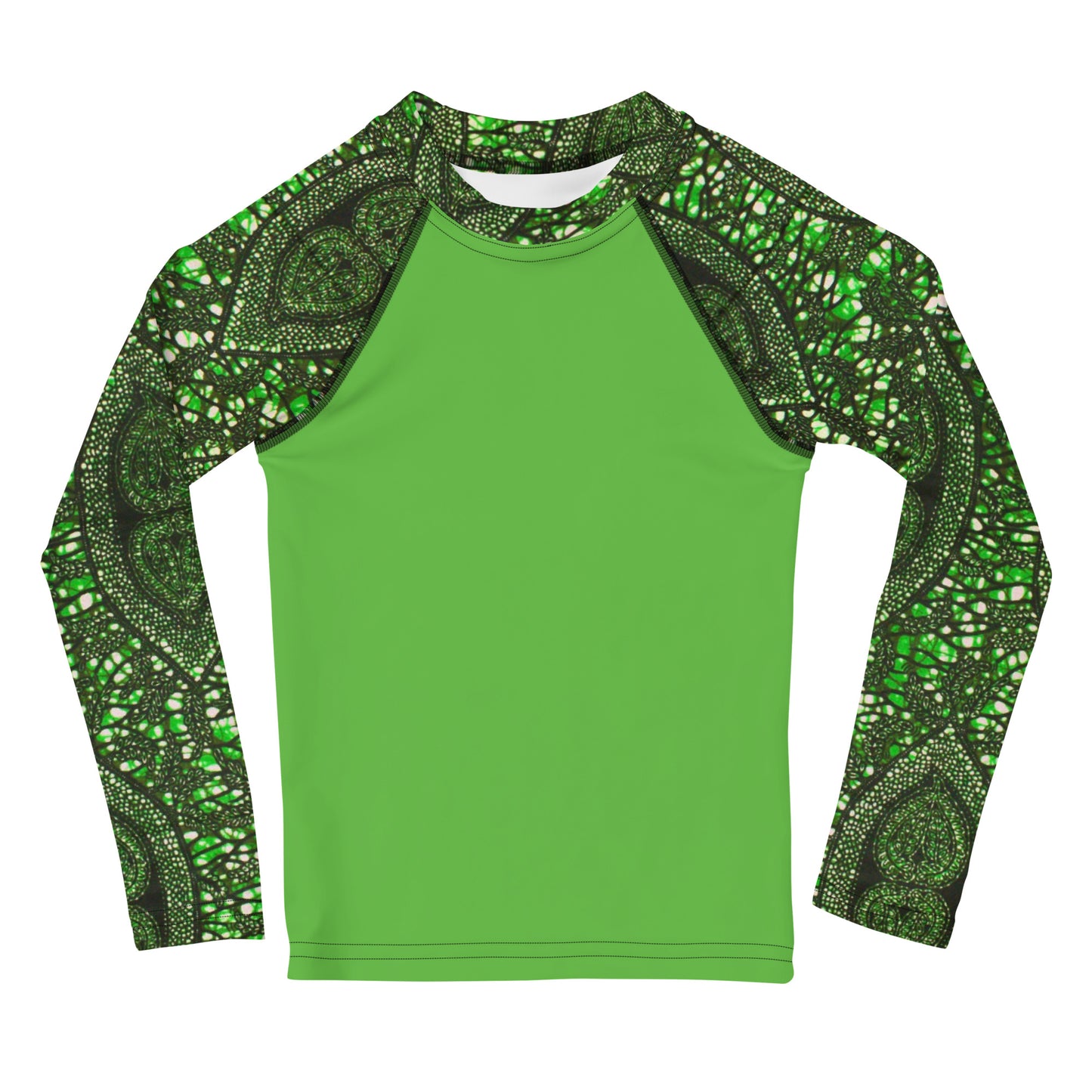 Green Peas Ankara Kids Rash Guard