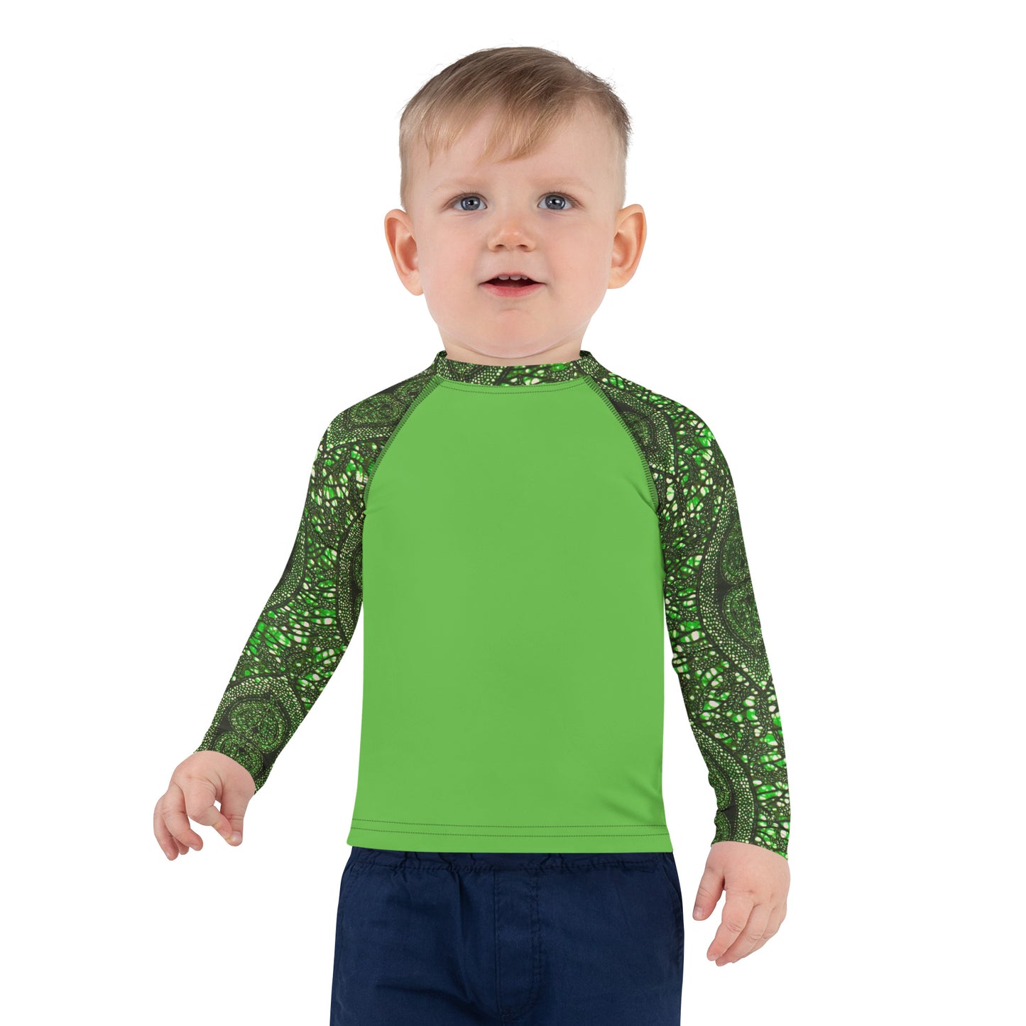 Green Peas Ankara Kids Rash Guard