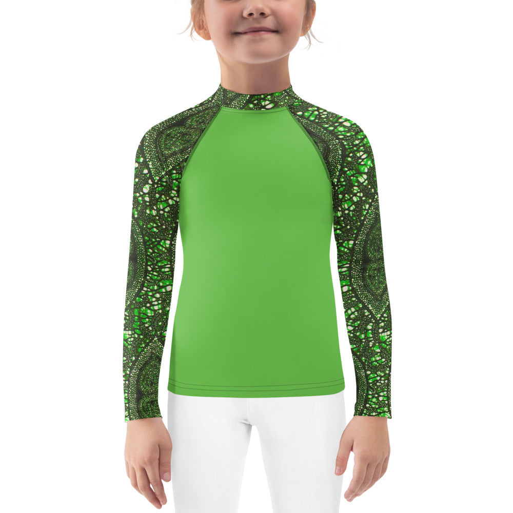 Green Peas Ankara Kids Rash Guard