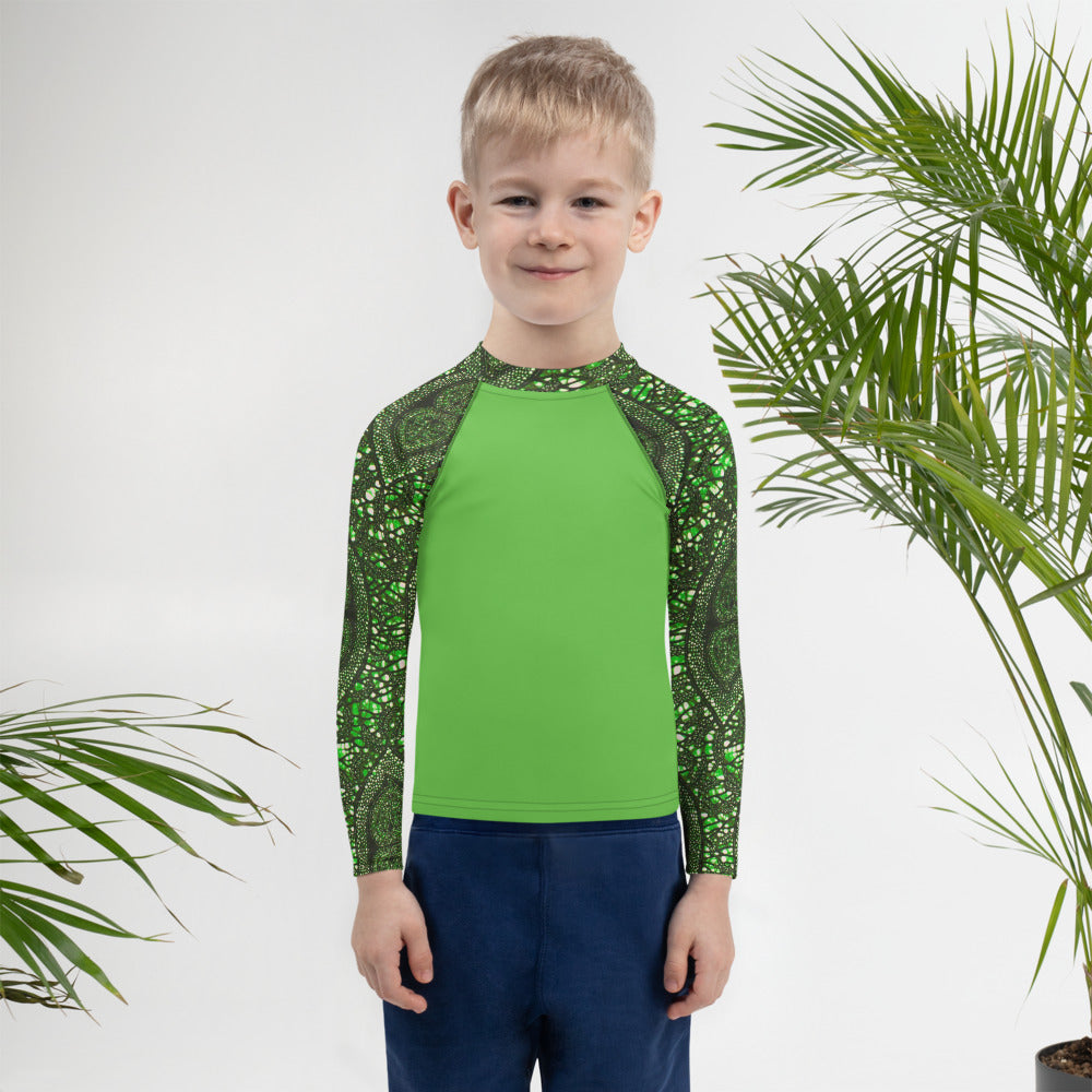 Green Peas Ankara Kids Rash Guard