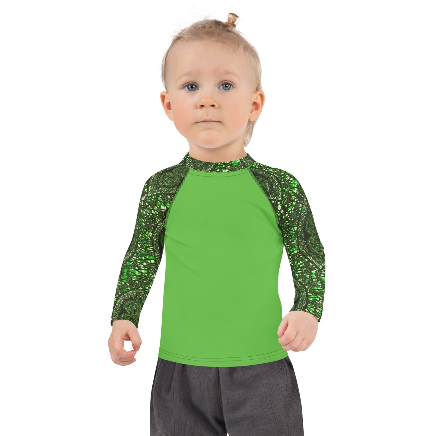 Green Peas Ankara Kids Rash Guard