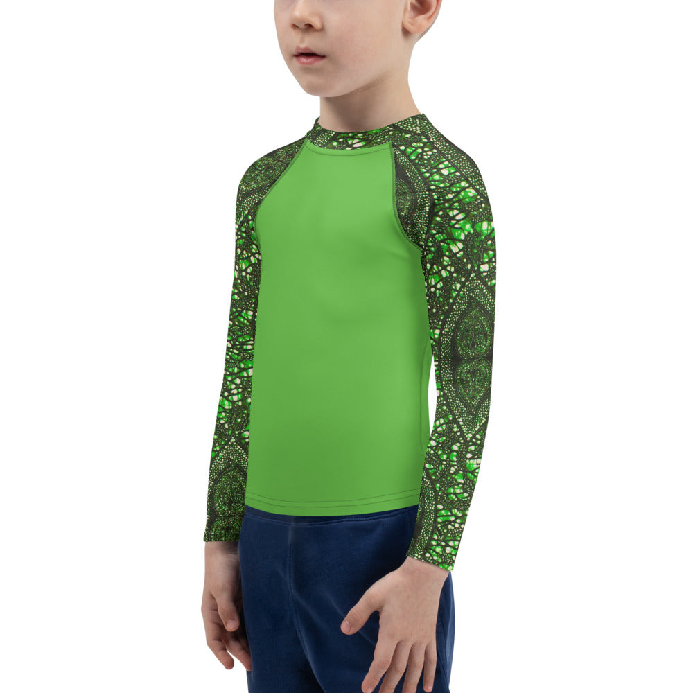 Green Peas Ankara Kids Rash Guard