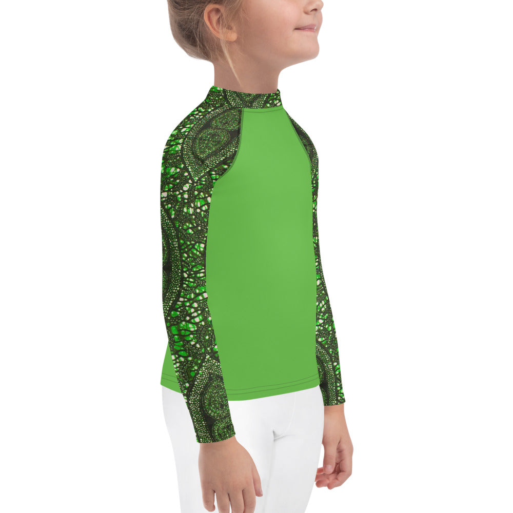 Green Peas Ankara Kids Rash Guard