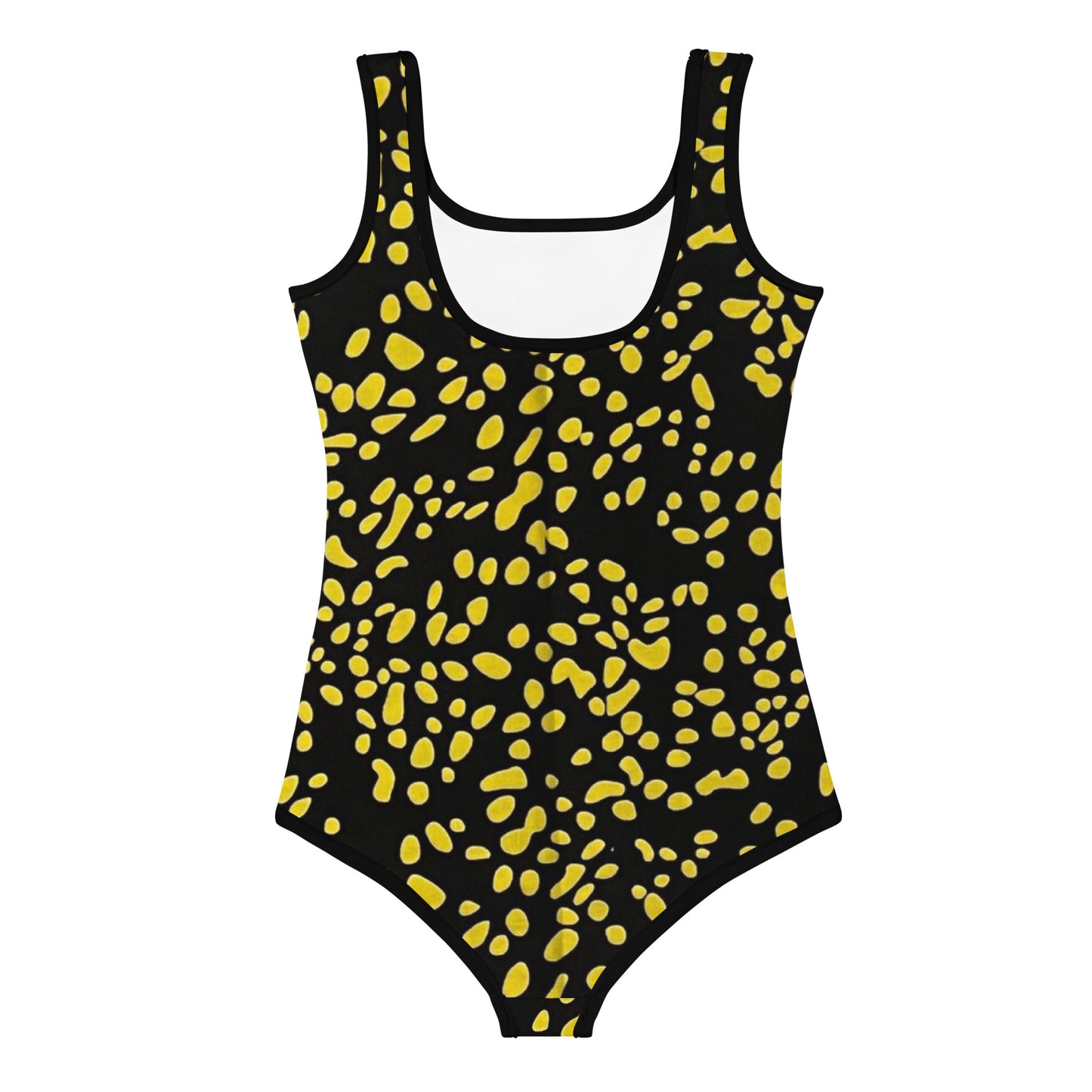 Yellow Dots Adire Kids Swimsuit