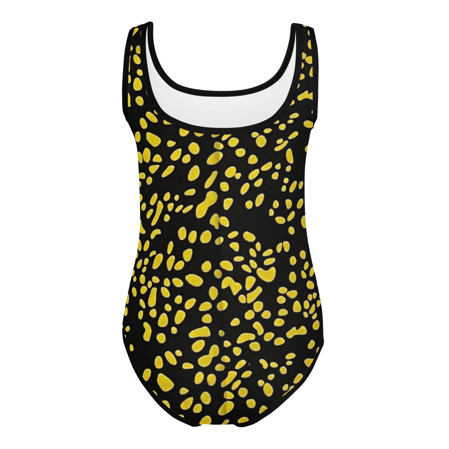 Yellow Dots Adire Kids Swimsuit