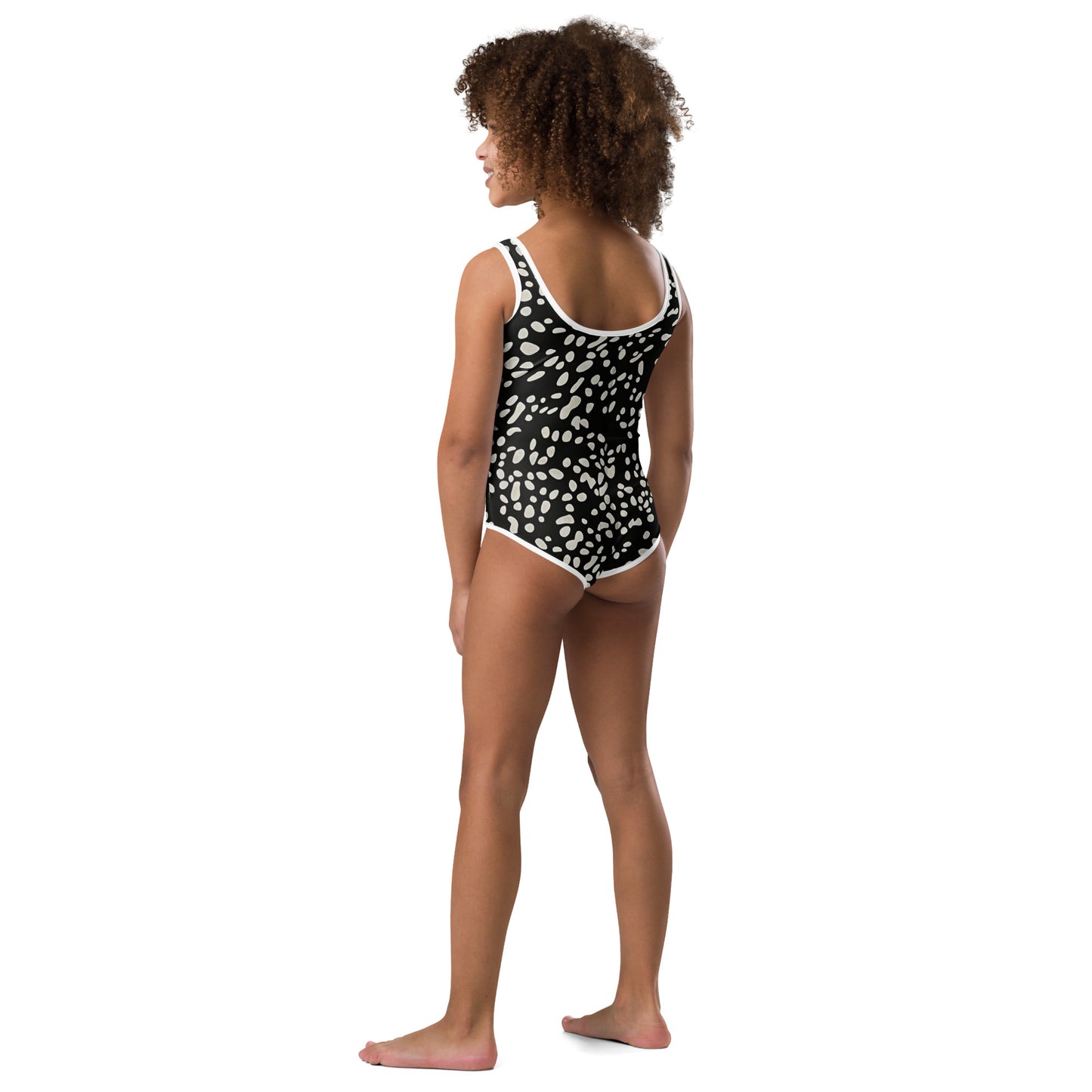 White Dots Adire Kids Swimsuit