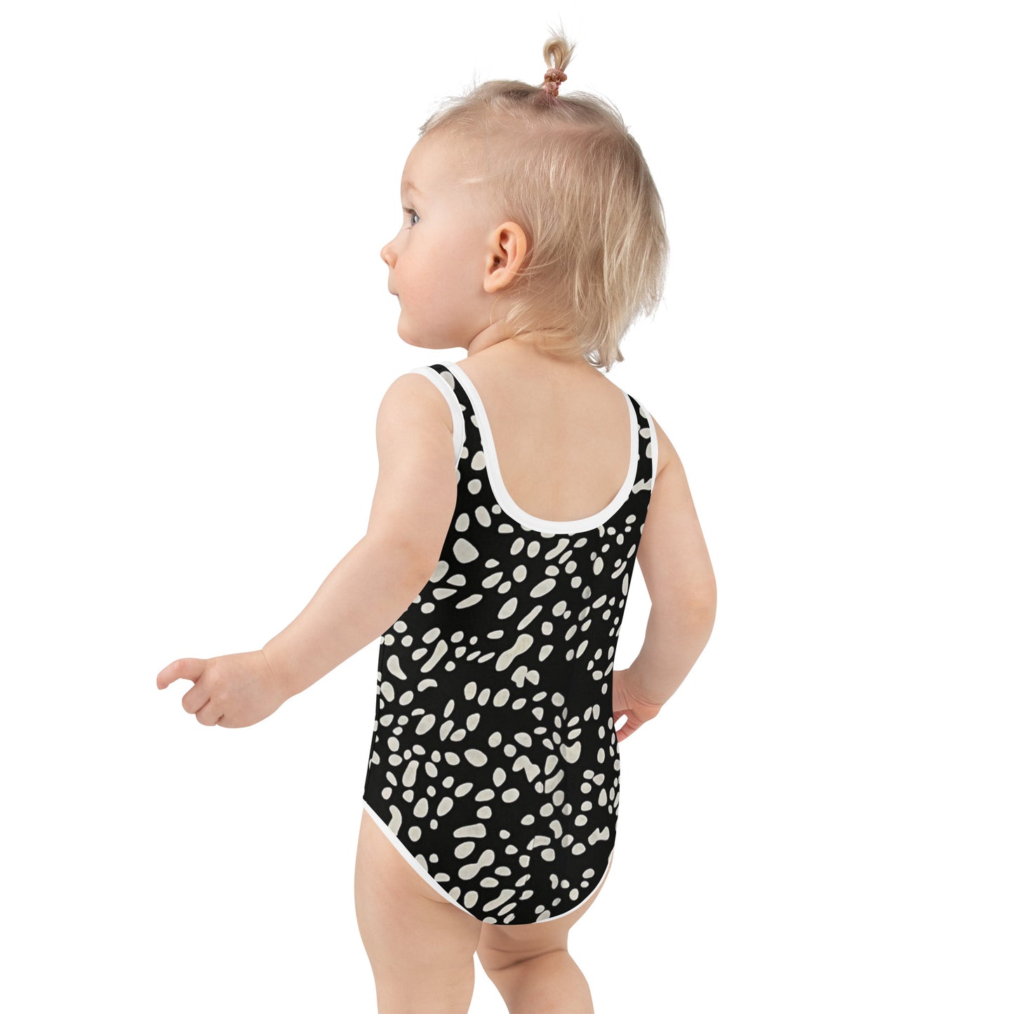 White Dots Adire Kids Swimsuit