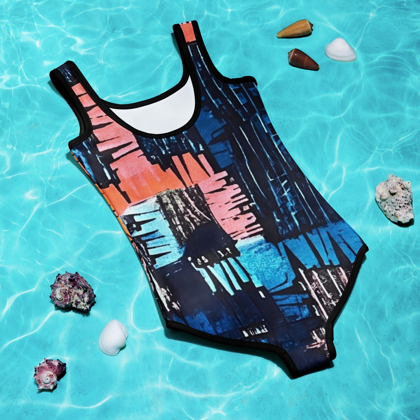 Colourful Adire Kids Swimsuit