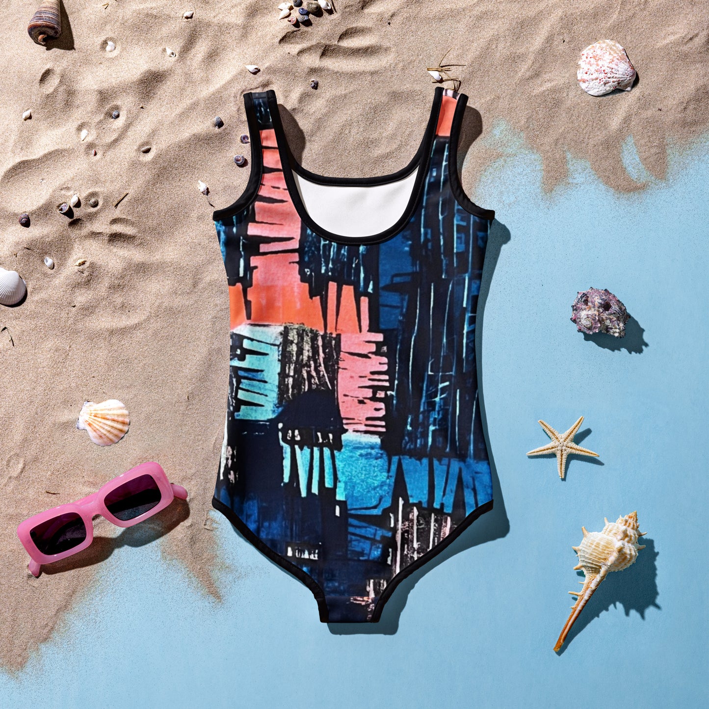 Colourful Adire Kids Swimsuit