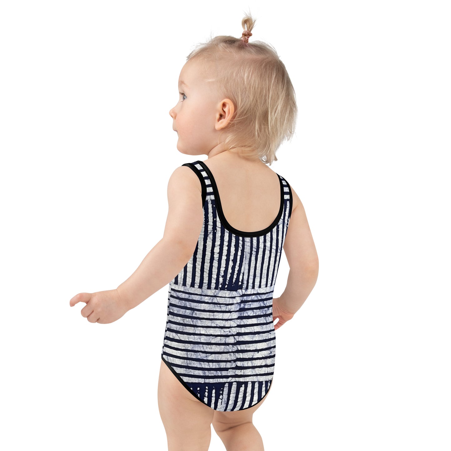 Stripey Adire Kids Swimsuit