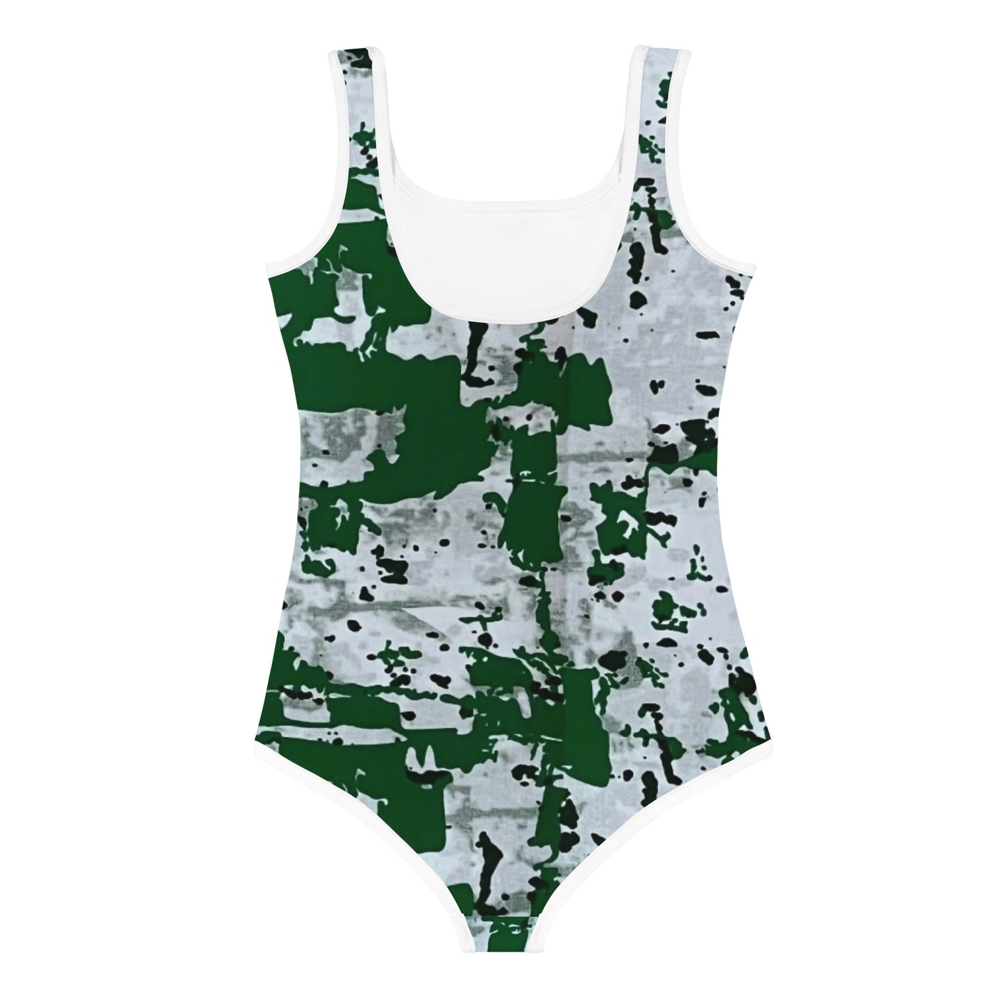 Green Camo Adire Kids Swimsuit