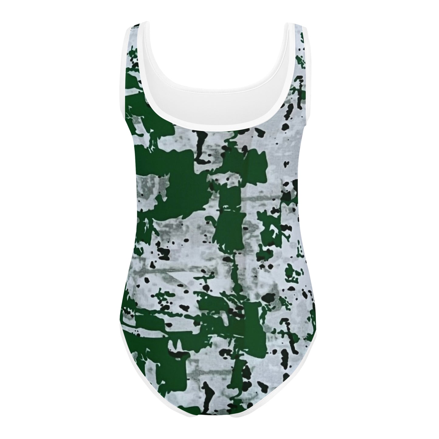 Green Camo Adire Kids Swimsuit