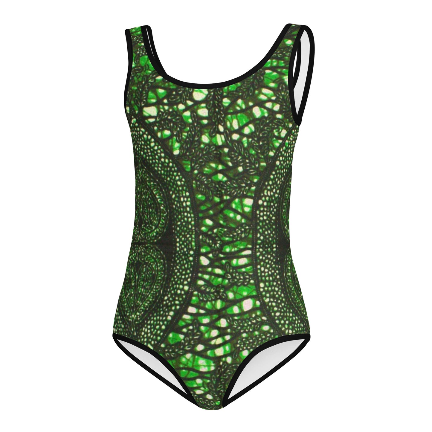 Green Peas Ankara Kids Swimsuit