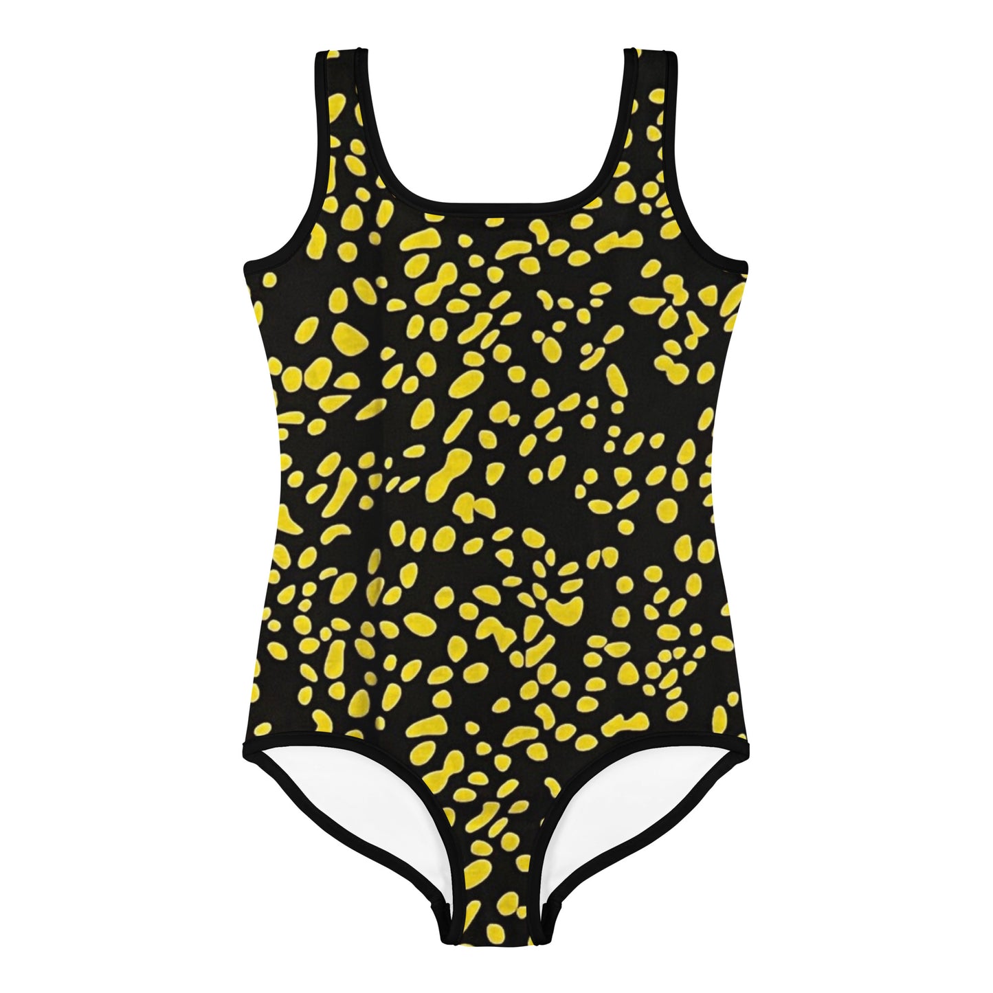 Yellow Dots Adire Kids Swimsuit