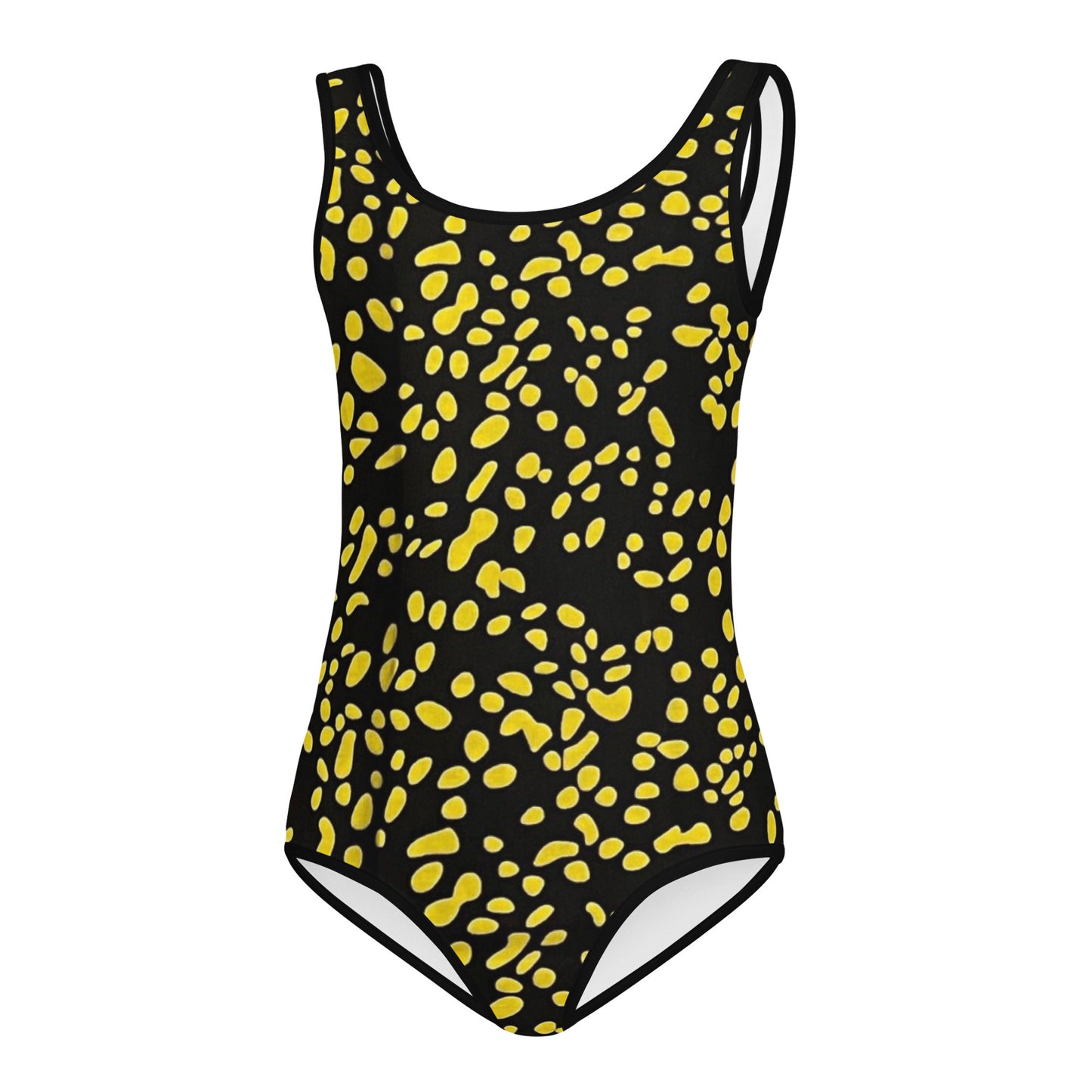 Yellow Dots Adire Kids Swimsuit