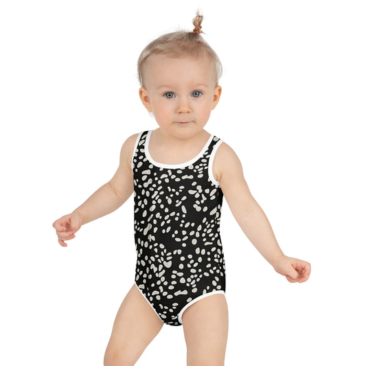 White Dots Adire Kids Swimsuit