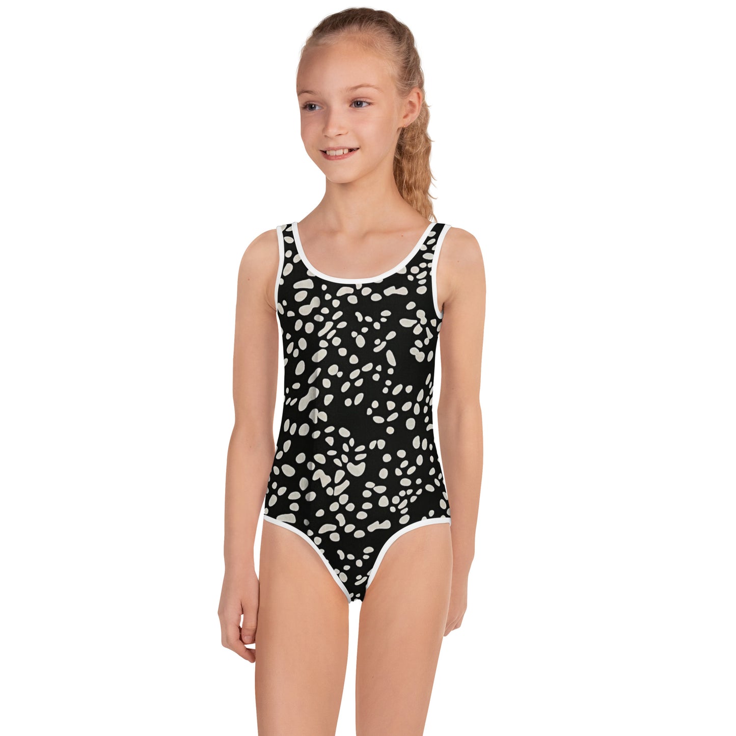 White Dots Adire Kids Swimsuit