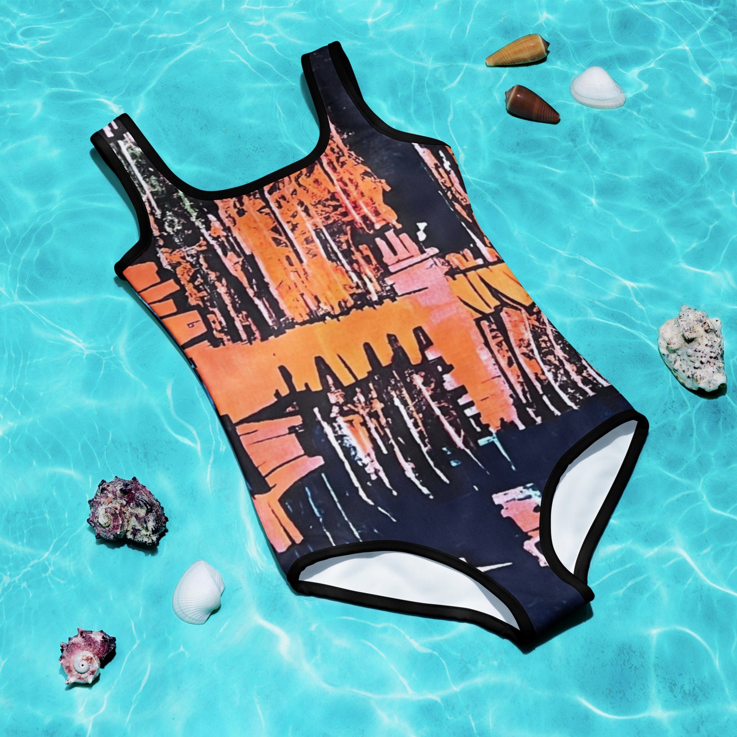 Colourful Adire Kids Swimsuit