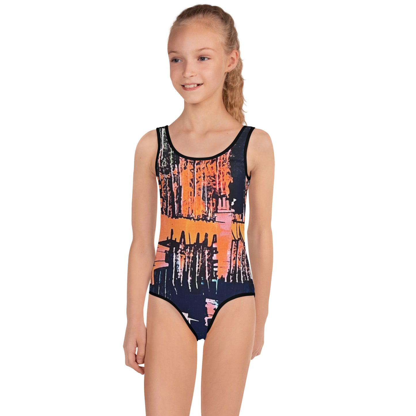 Colourful Adire Kids Swimsuit