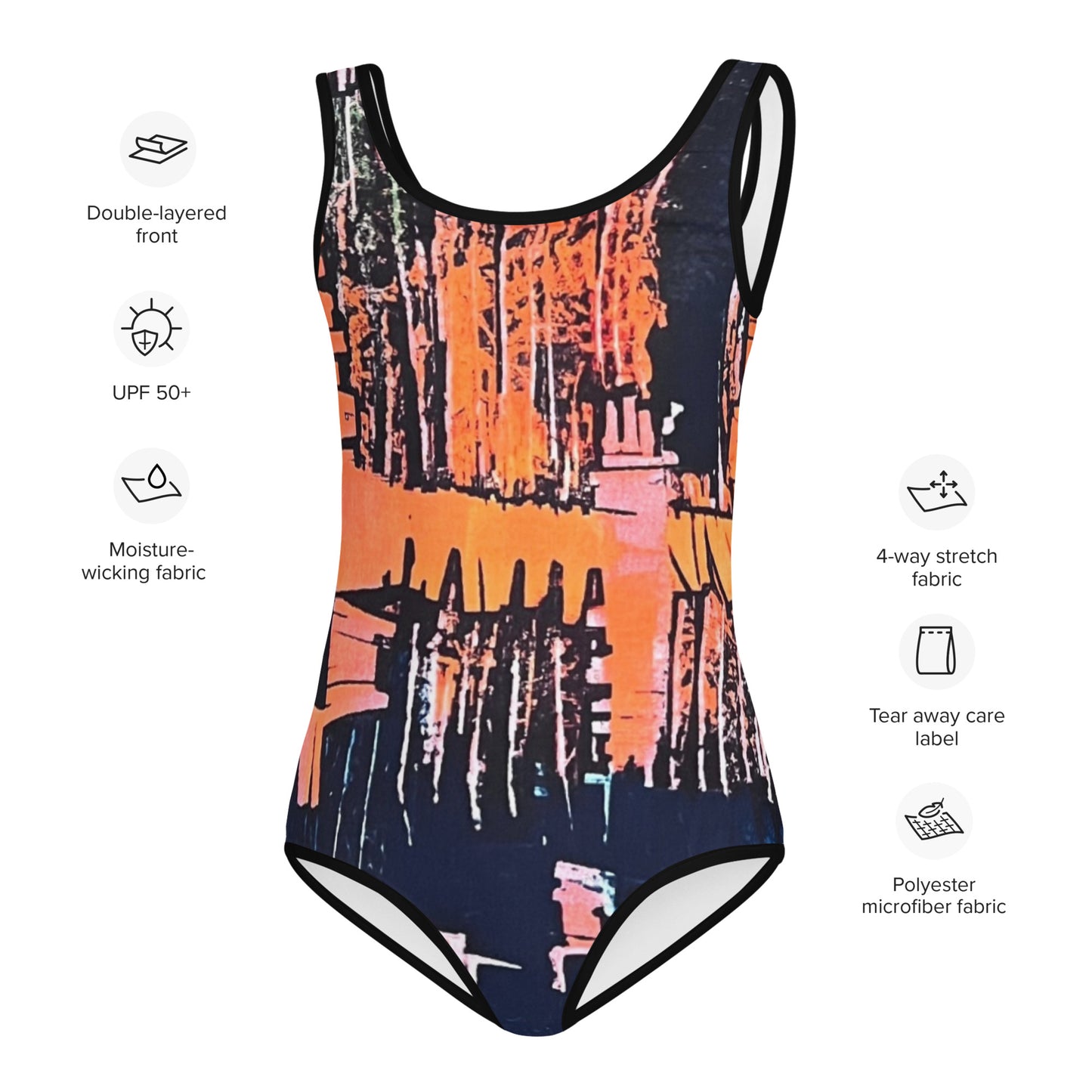 Colourful Adire Kids Swimsuit