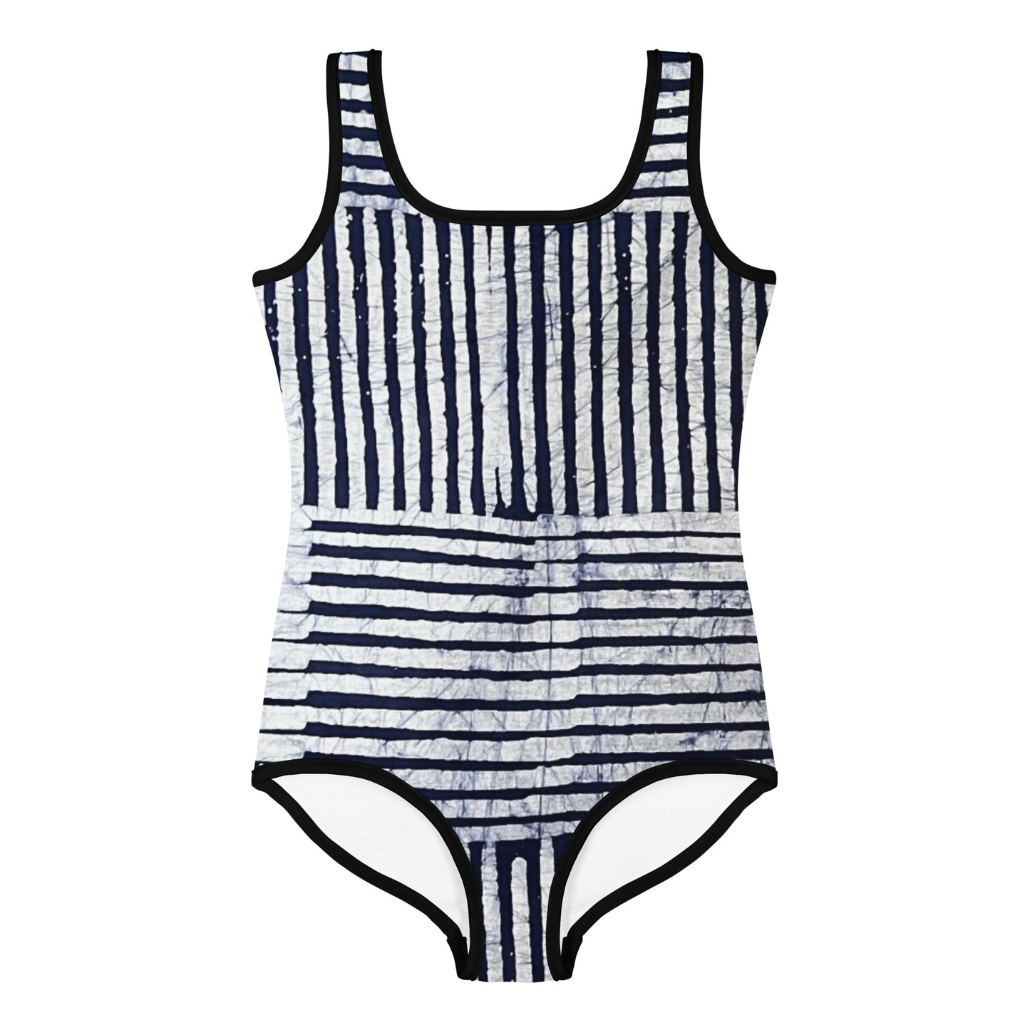 Stripey Adire Kids Swimsuit