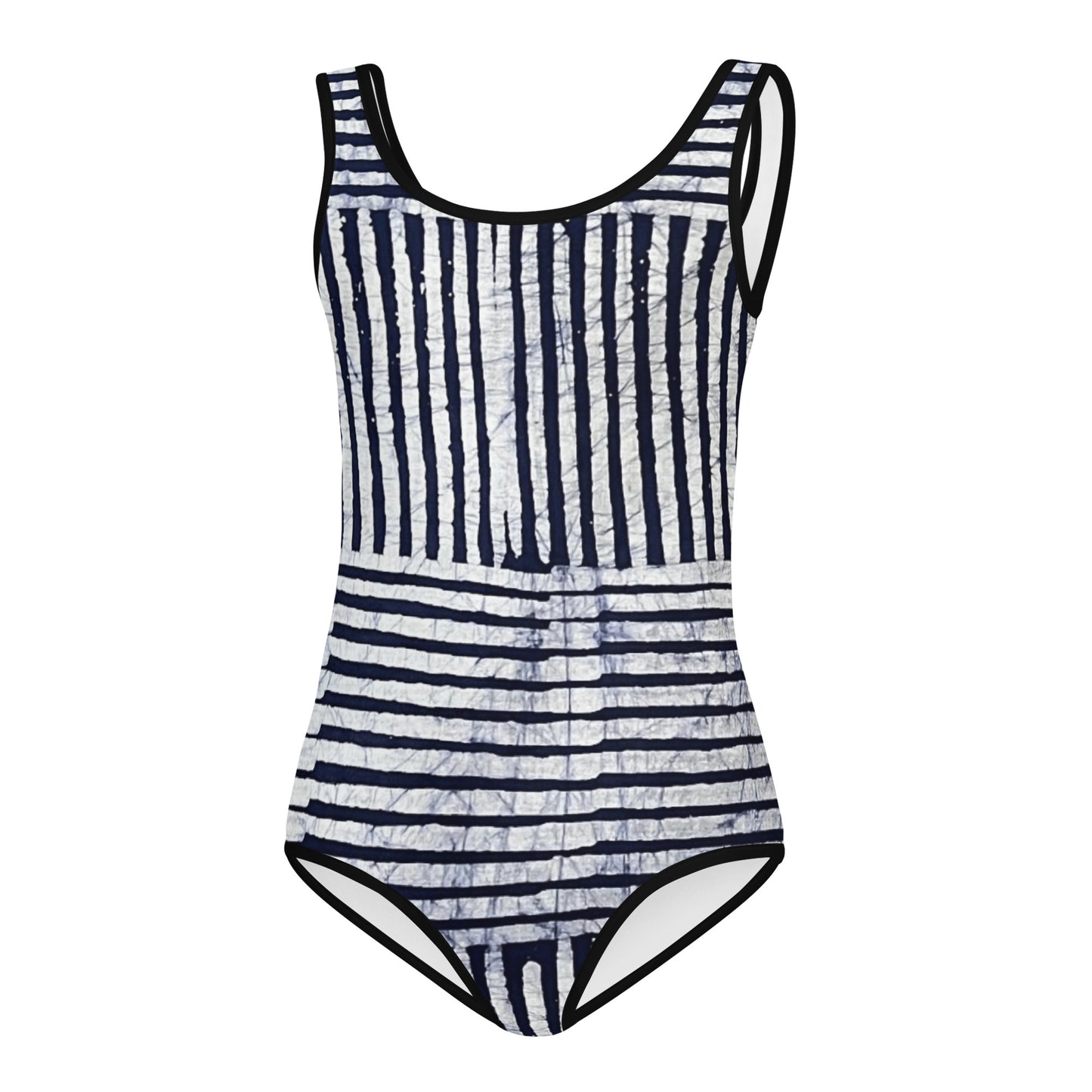 Stripey Adire Kids Swimsuit