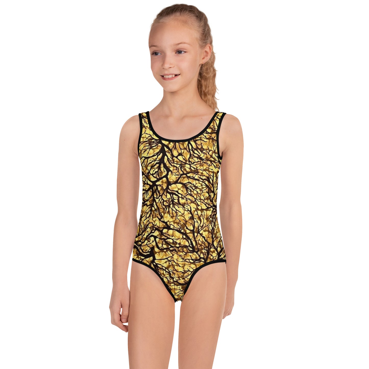 Trees Adire Kids Swimsuit