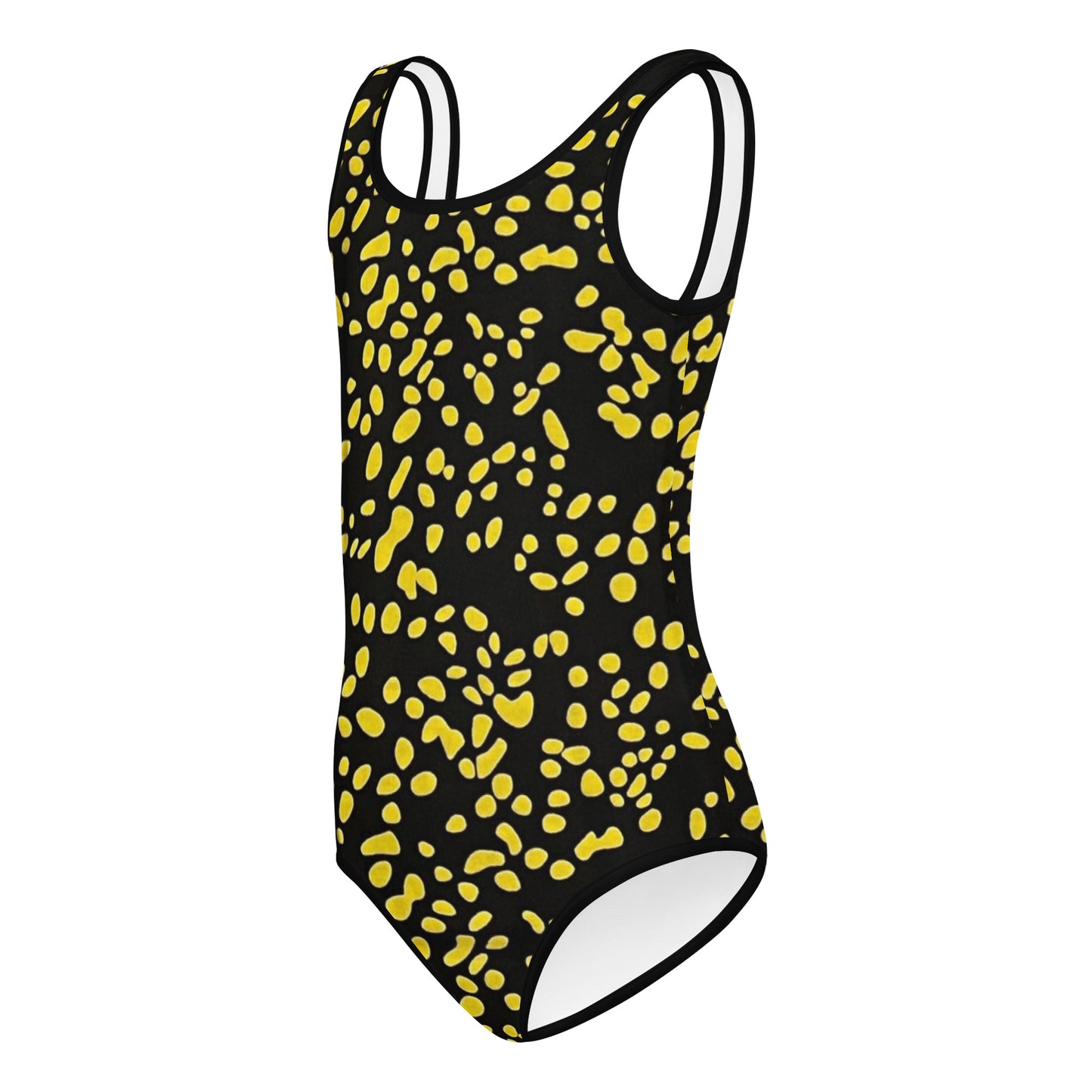 Yellow Dots Adire Kids Swimsuit