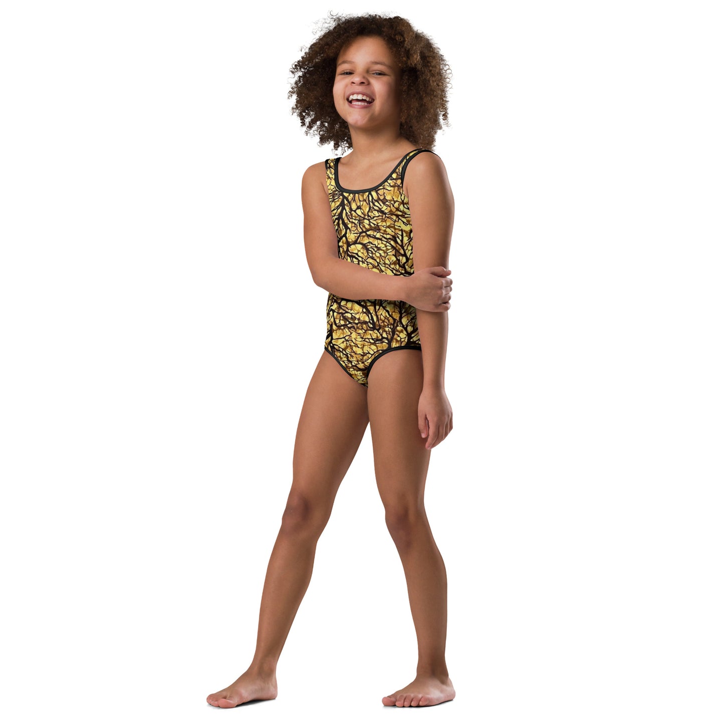 Trees Adire Kids Swimsuit