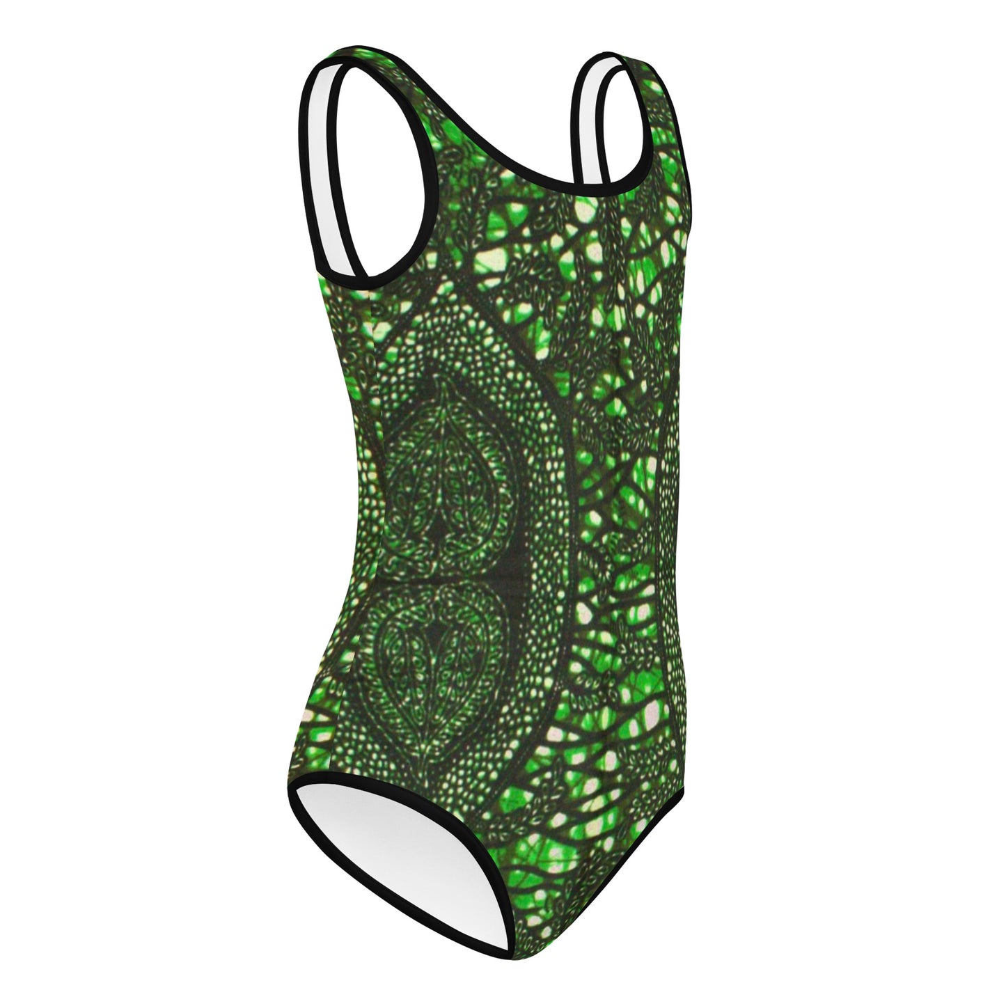 Green Peas Ankara Kids Swimsuit