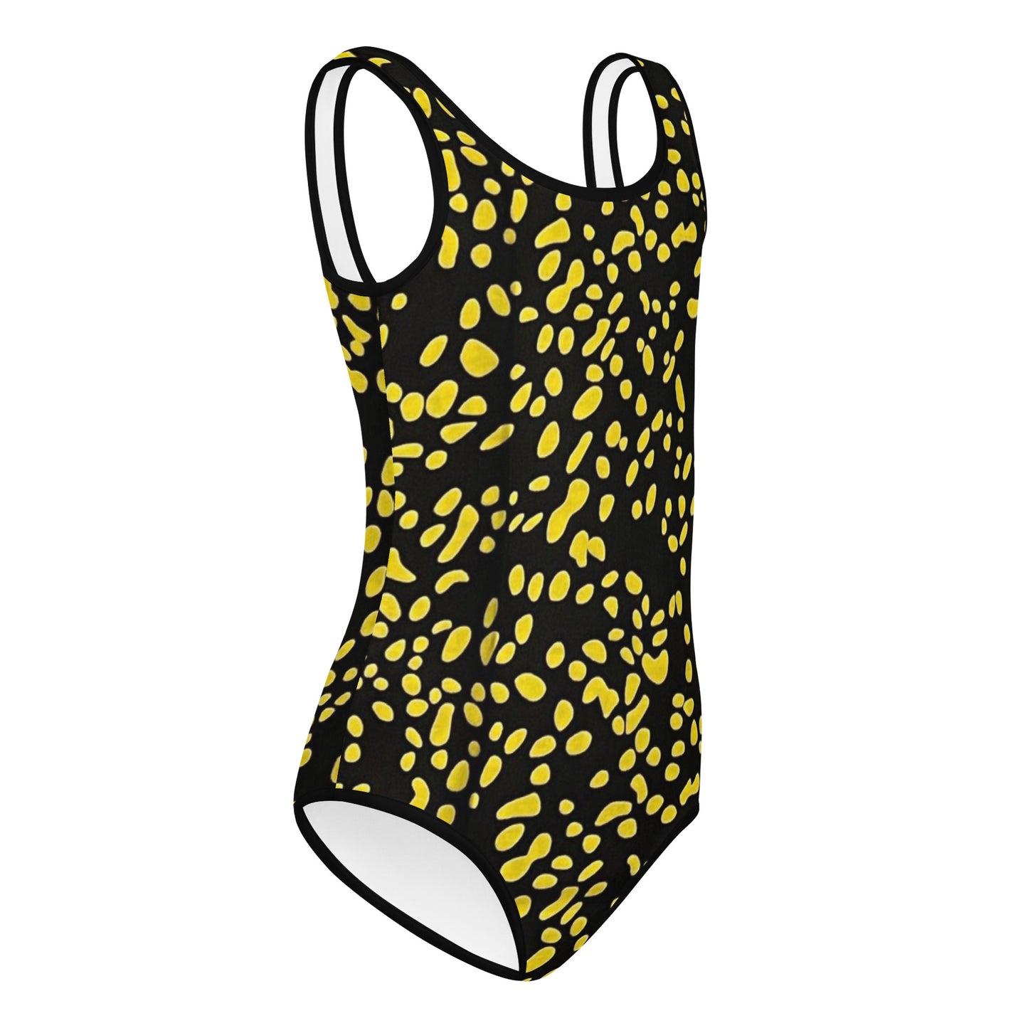 Yellow Dots Adire Kids Swimsuit