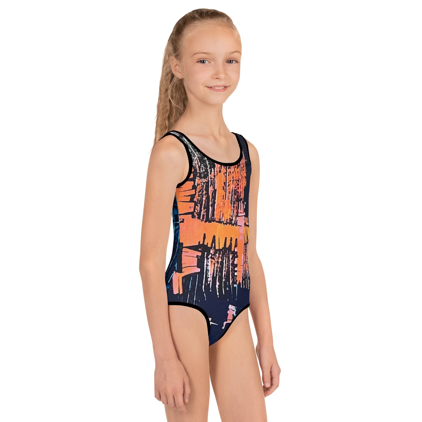 Colourful Adire Kids Swimsuit