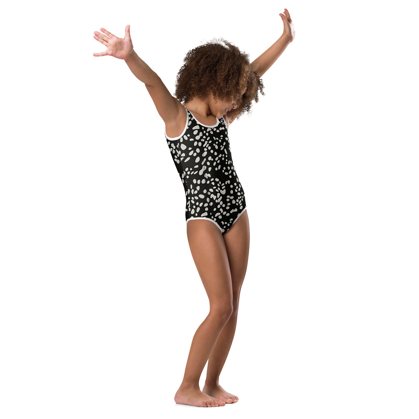 White Dots Adire Kids Swimsuit