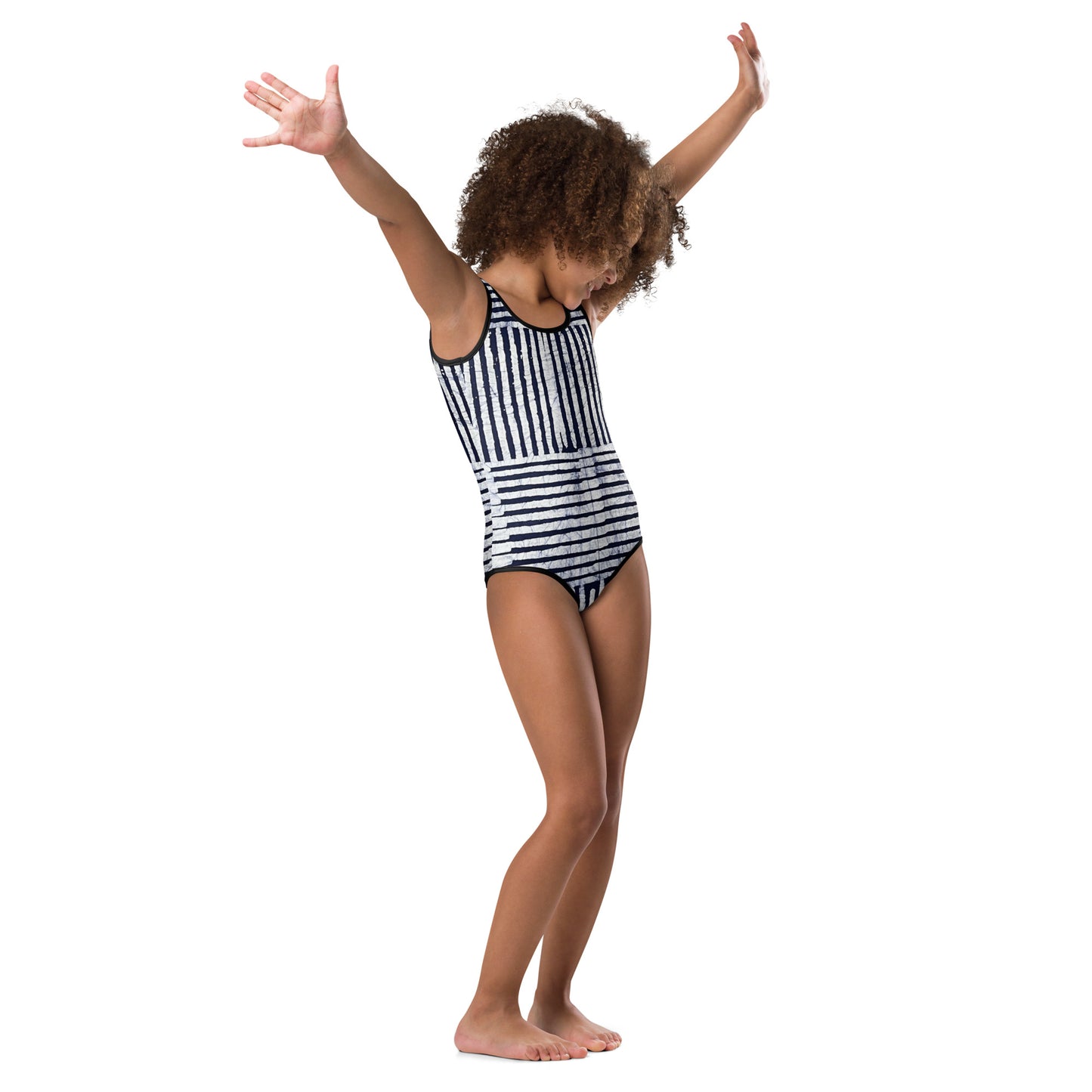 Stripey Adire Kids Swimsuit