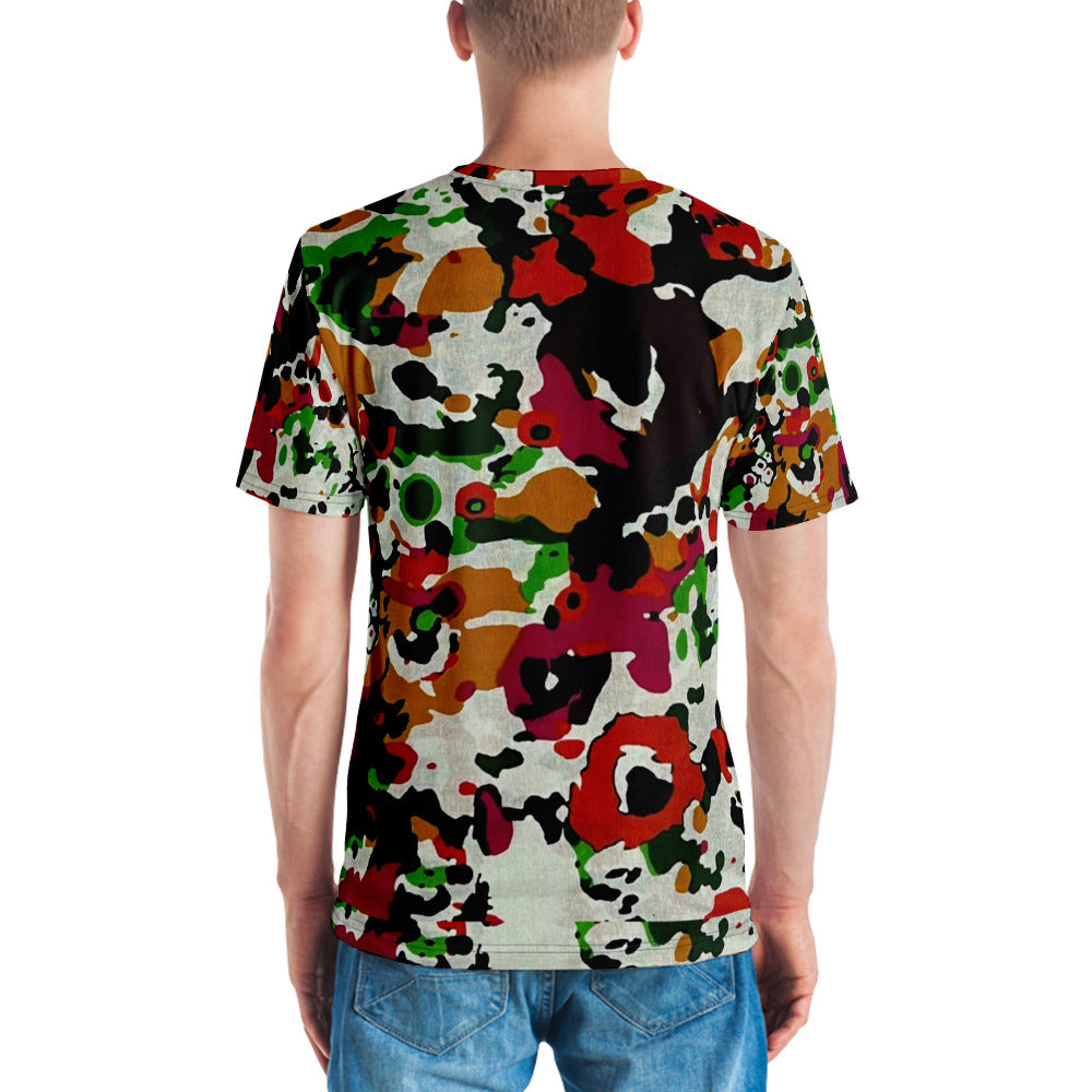 Multicolour Paint Ankara Men's T-Shirt