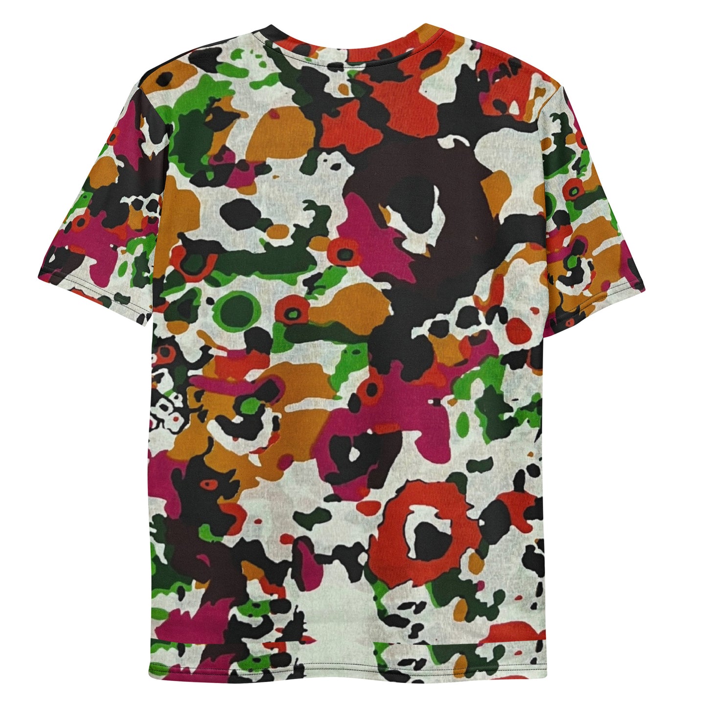 Multicolour Paint Ankara Men's T-Shirt