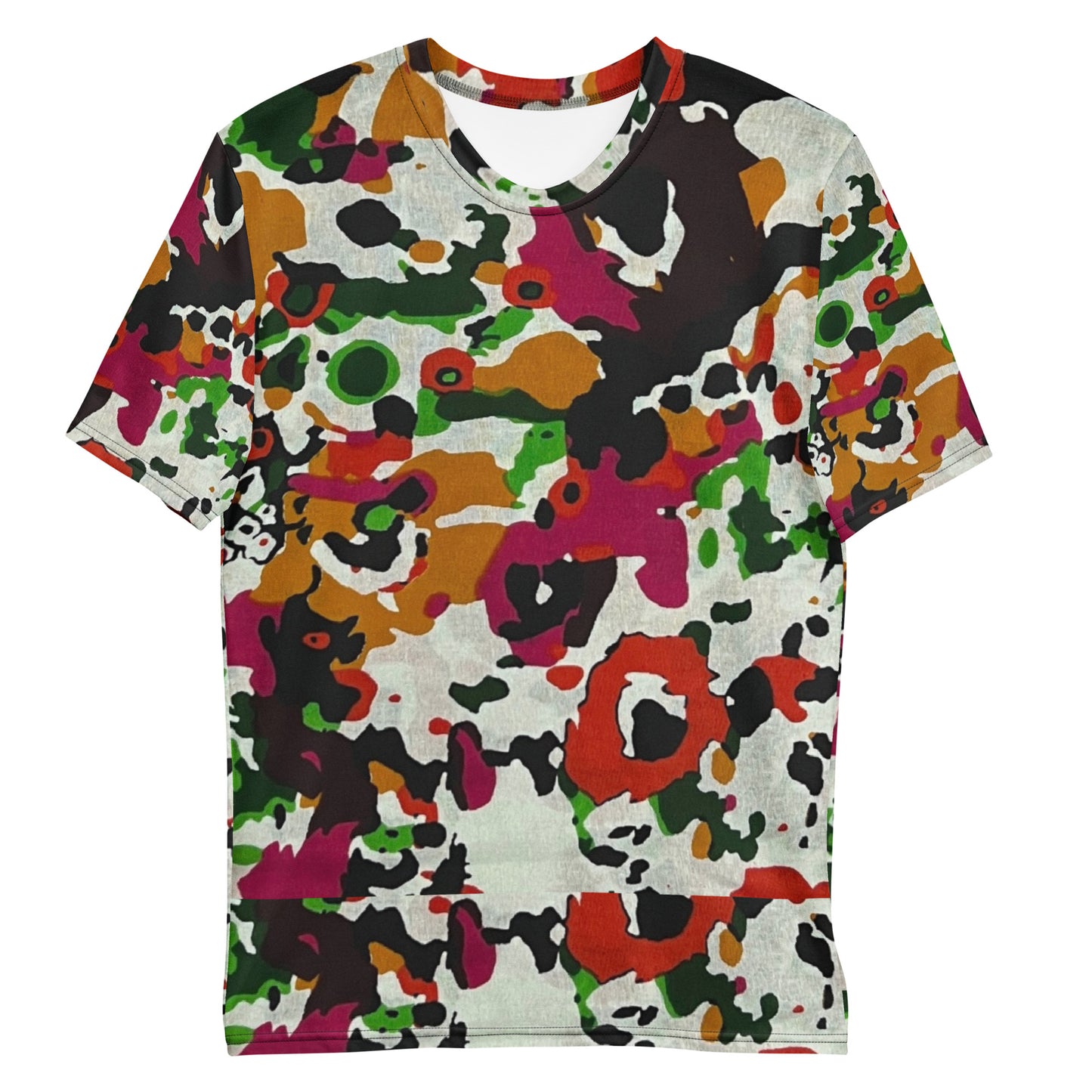 Multicolour Paint Ankara Men's T-Shirt