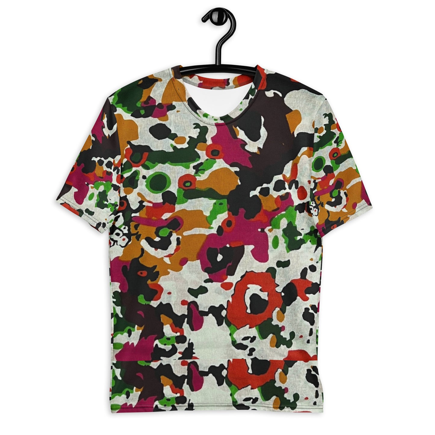 Multicolour Paint Ankara Men's T-Shirt