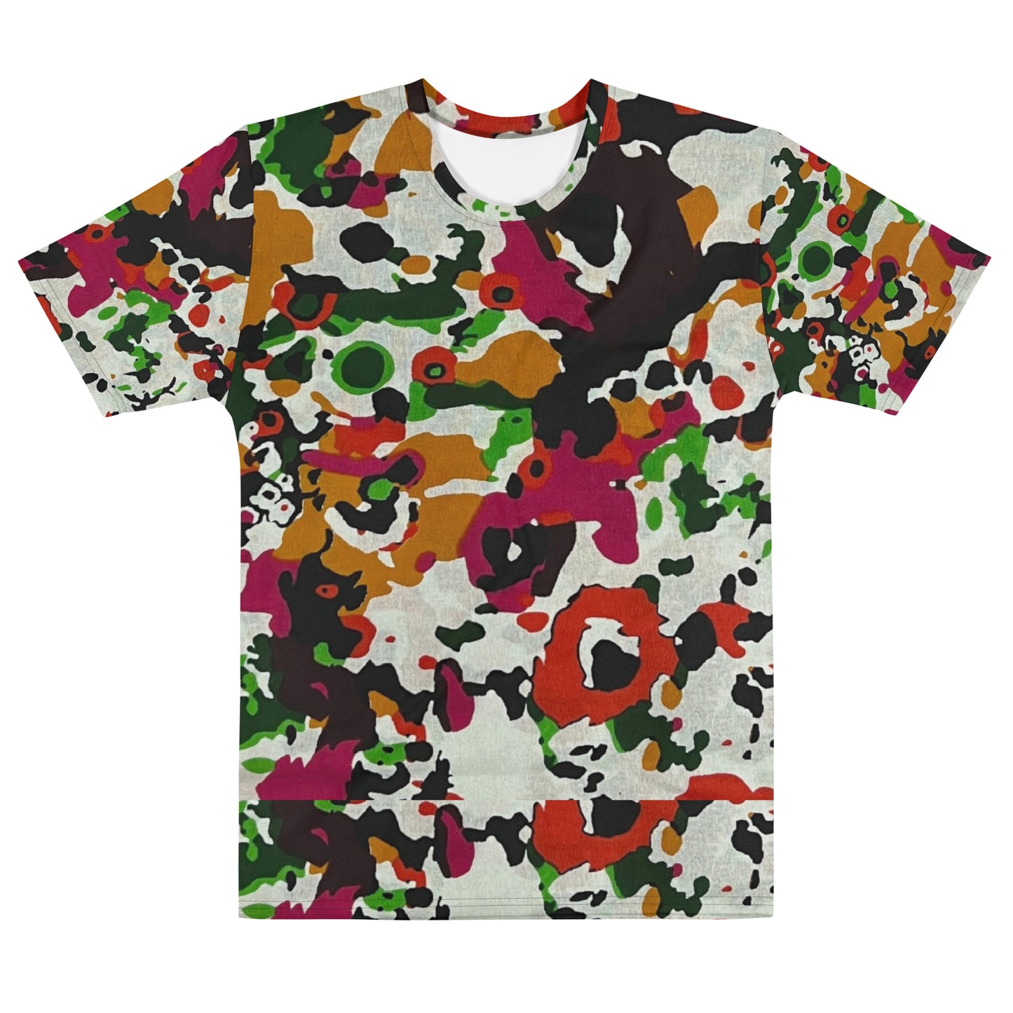 Multicolour Paint Ankara Men's T-Shirt