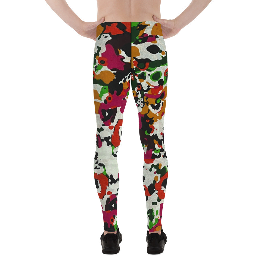 Multicolour Paint Ankara Men's Leggings