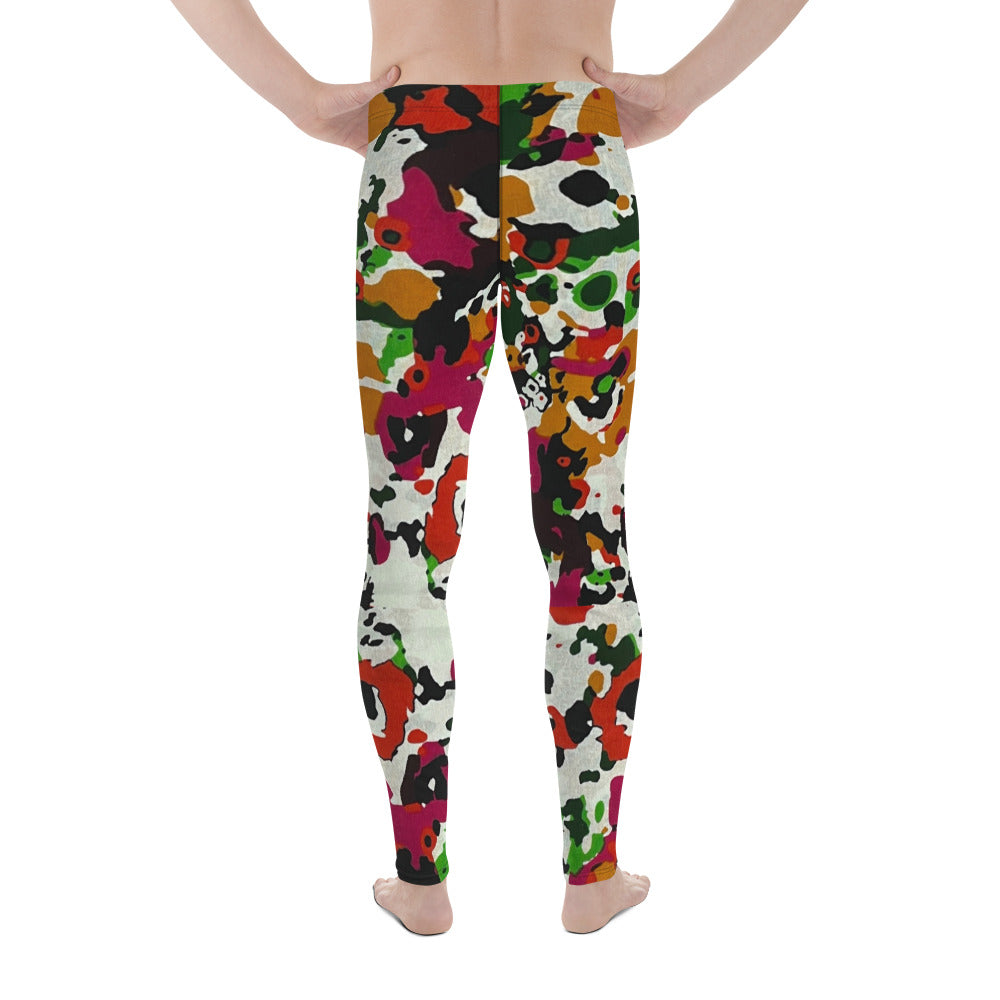 Multicolour Paint Ankara Men's Leggings