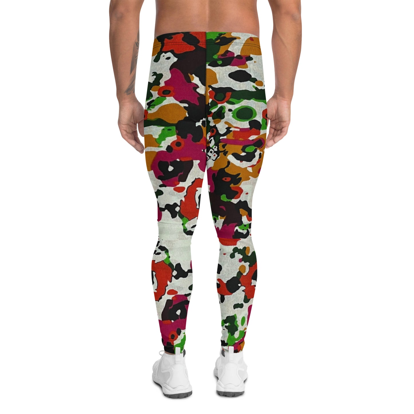 Multicolour Paint Ankara Men's Leggings