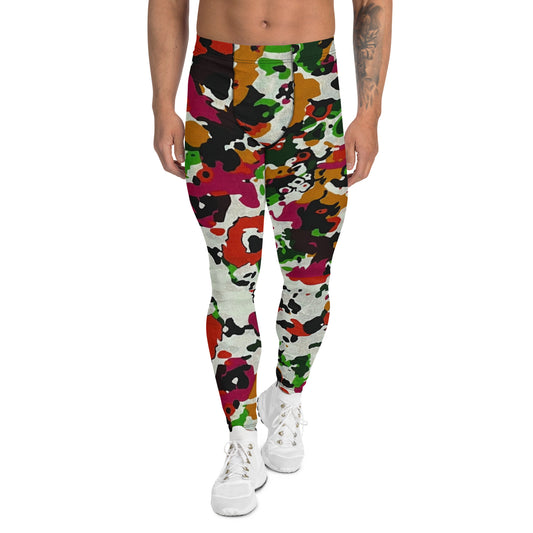 Multicolour Paint Ankara Men's Leggings