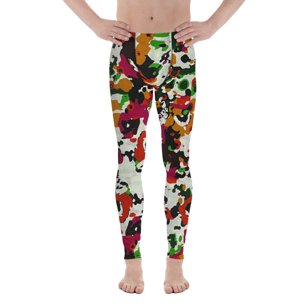 Multicolour Paint Ankara Men's Leggings