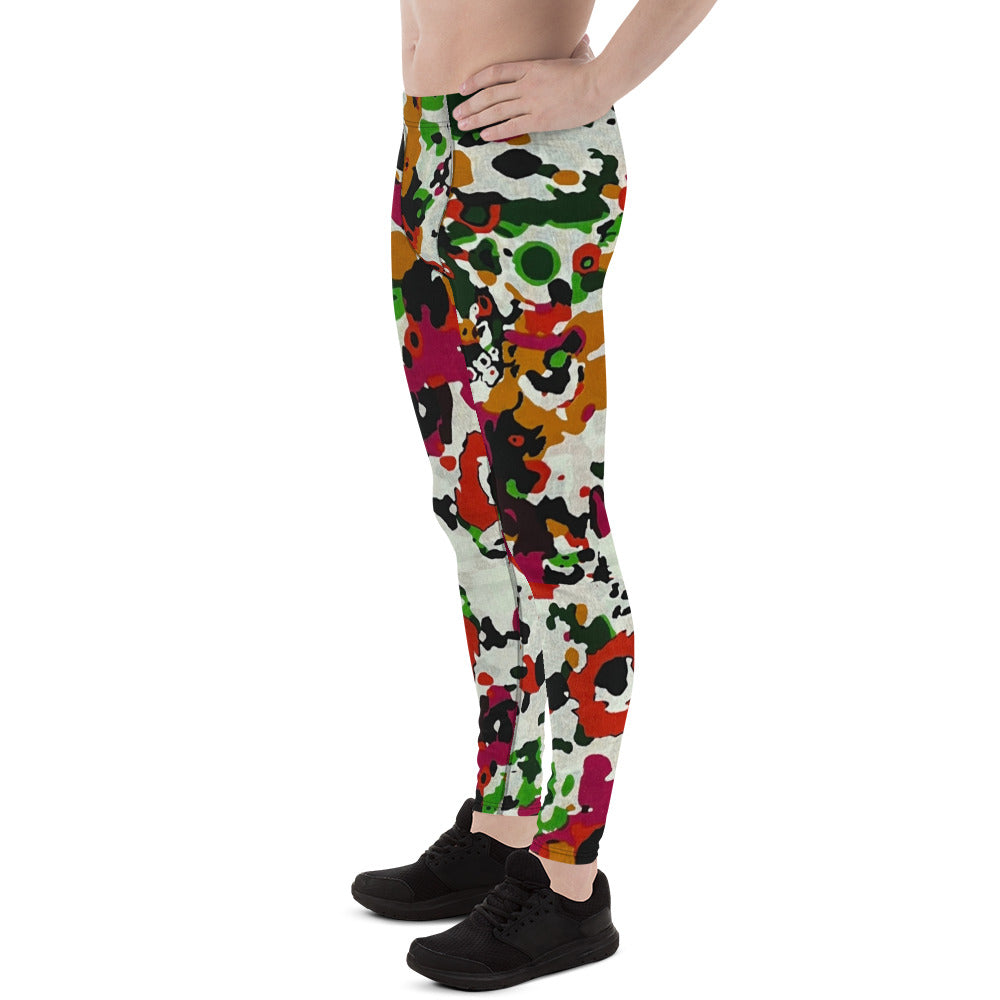 Multicolour Paint Ankara Men's Leggings