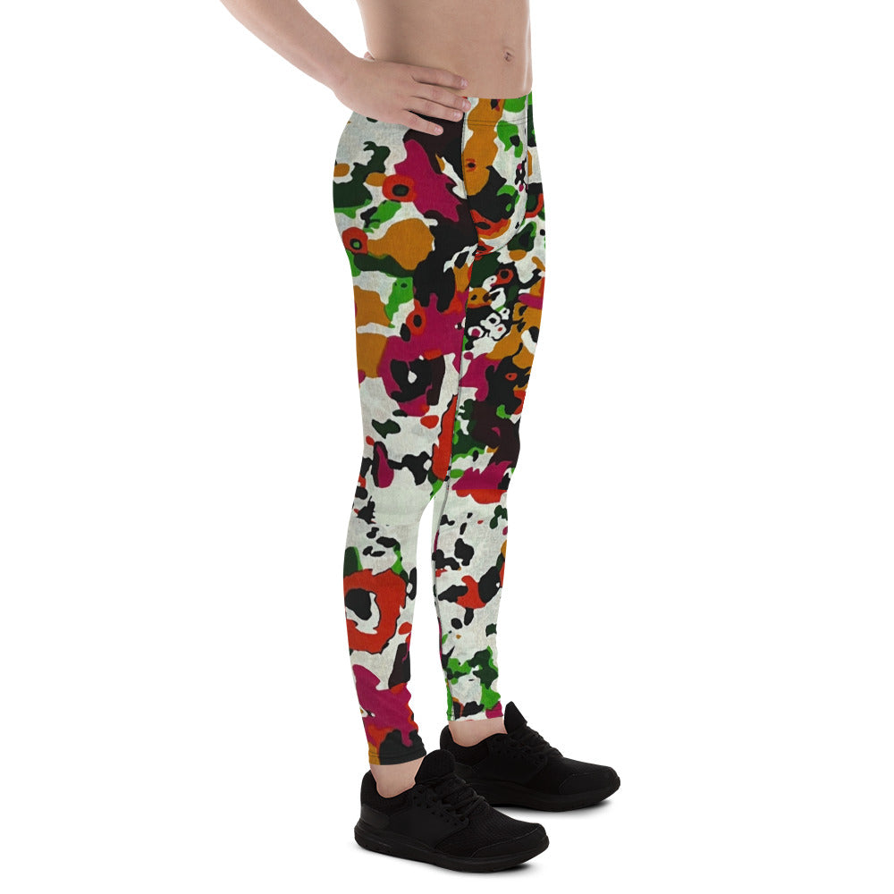 Multicolour Paint Ankara Men's Leggings